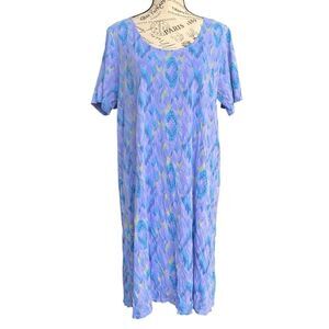 Fresh Produce Purple Patterned Dress in Size XL